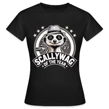 Scallywag des Jahres Erdmännchen witzig Geschenk - Frauen T-Shirt - Schwarz - Vorne - AI Model Female 172 dark (172cm)