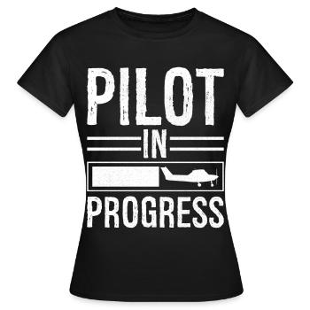 Pilot In progress - Women's T-Shirt - black - Front - AI Model Female 172 dark (172cm)