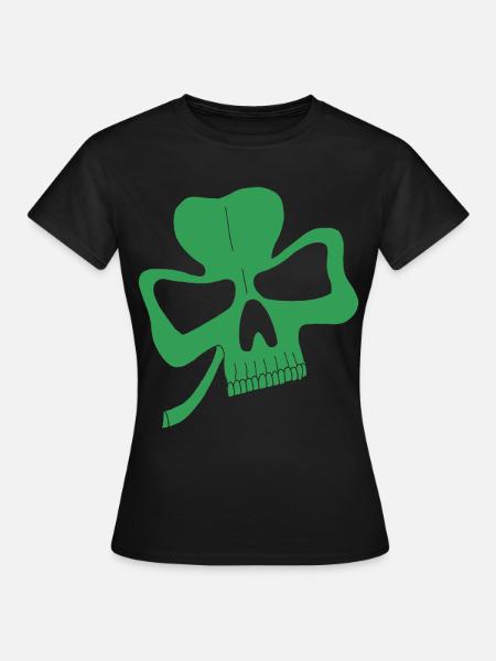 Klee-Schädel - Frauen T-Shirt - Schwarz
