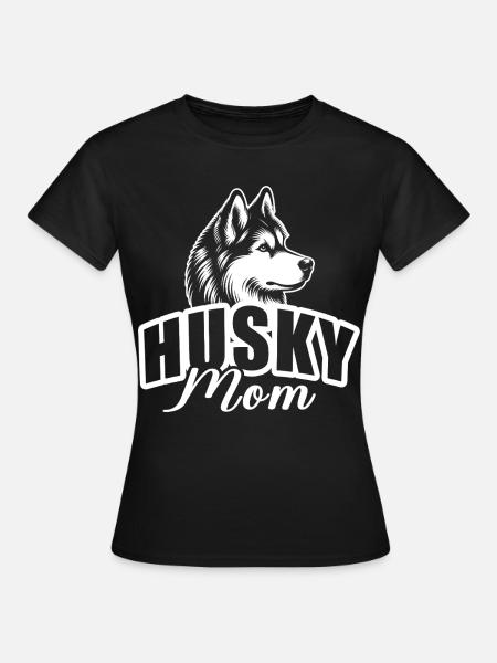 "Husky Mom" - Frauen T-Shirt - Schwarz