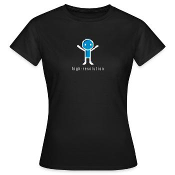 High Resolution Pixel Male Absurd Humor - Women's T-Shirt - black - Front - AI Model Female 172 dark (172cm)