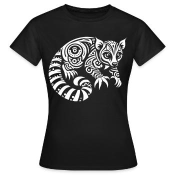 Kinkajou tribal - T-shirt Femme - noir - Devant - AI Model Female 172 dark (172cm)