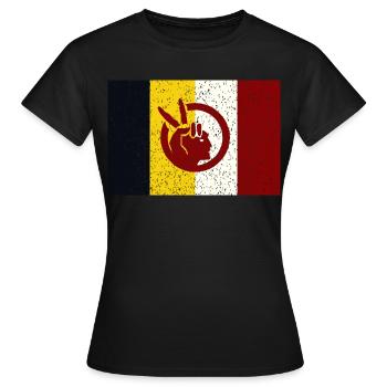 Mouvement amérindien - T-shirt Femme - noir - Devant - AI Model Female 172 dark (172cm)