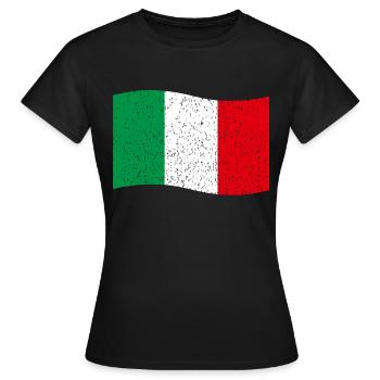 drapeau italien vintage - T-shirt Femme - noir - Devant - AI Model Female 172 dark (172cm)