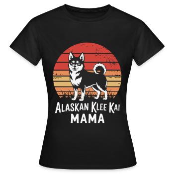 Alaskan Klee Kai Mama - Frauen T-Shirt - Schwarz - Vorne - AI Model Female 172 dark (172cm)