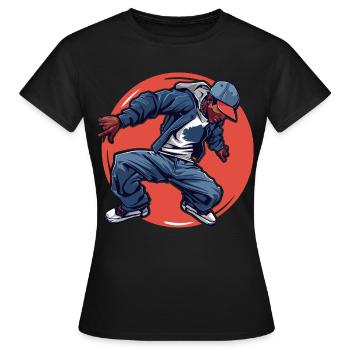 Breakdancing - Frauen T-Shirt - Schwarz - Vorne - AI Model Female 172 dark (172cm)