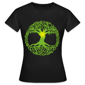 Abre celte - T-shirt Femme - noir - Devant - AI Model Female 172 dark (172cm)