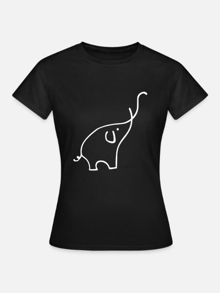 Elefant - Frauen T-Shirt - Schwarz