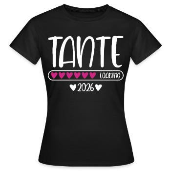 Tante 2026 loading - Frauen T-Shirt - Schwarz - Vorne - AI Model Female 172 dark (172cm)