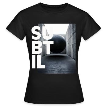 Apesanteur subtil noir et blanc création graphique - T-shirt Femme - noir - Devant - AI Model Female 172 dark (172cm)