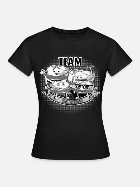 Team Leberkassemmel – Snack Squad! - Frauen T-Shirt - Schwarz