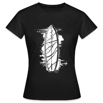 Surfbrett Streetart - Frauen T-Shirt - Schwarz - Vorne - AI Model Female 172 dark (172cm)