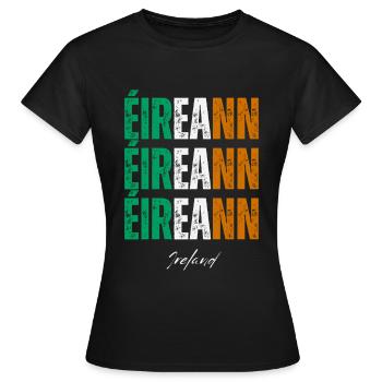 Drapeau de l’Irlande, Irish Pride - T-shirt Femme - noir - Devant - AI Model Female 172 dark (172cm)
