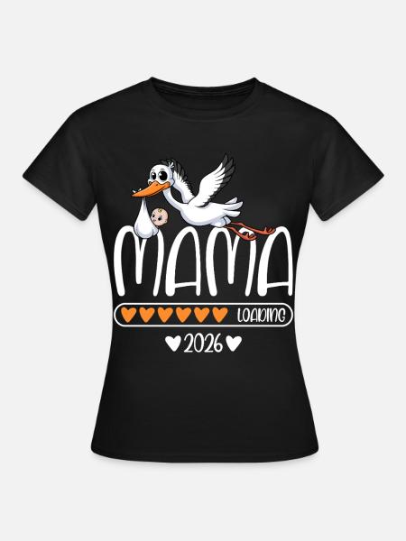 Mama 2026 loading - Frauen T-Shirt - Schwarz