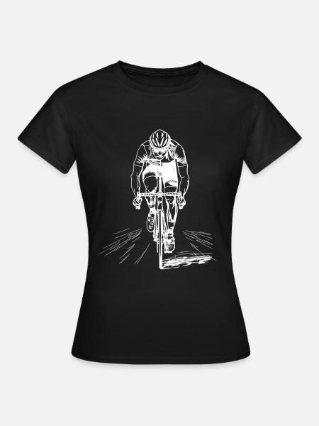 Radfahrer Skizze - Frauen T-Shirt - Schwarz