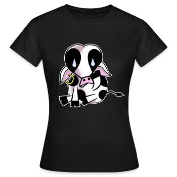 Sad cow - Women's T-Shirt - black - Front - AI Model Female 172 dark (172cm)