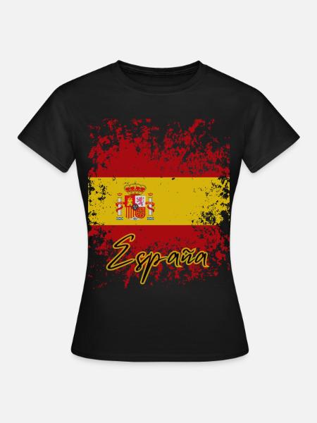 Spanischer Stolz, Flagge Spaniens - Frauen T-Shirt - Schwarz