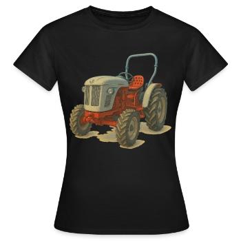 Holland Tracteur - T-shirt Femme - noir - Devant - AI Model Female 172 dark (172cm)