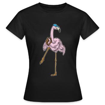 Flamingo Baseball Gant de baseball - T-shirt Femme - noir - Devant - AI Model Female 172 dark (172cm)