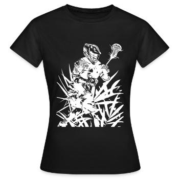 Lacrosse Spieler - Frauen T-Shirt - Schwarz - Vorne - AI Model Female 172 dark (172cm)