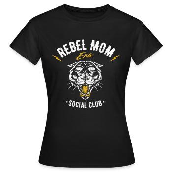 Rebellious Mamas Club Design - Women's T-Shirt - black - Front - AI Model Female 172 dark (172cm)