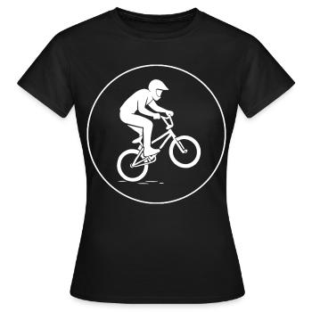 Pictogramme BMX - T-shirt Femme - noir - Devant - AI Model Female 172 dark (172cm)