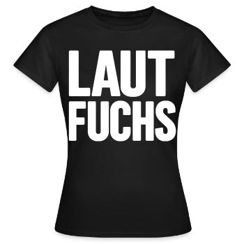 LAUTFUCHS - Frauen T-Shirt - Schwarz - Vorne - AI Model Female 172 dark (172cm)