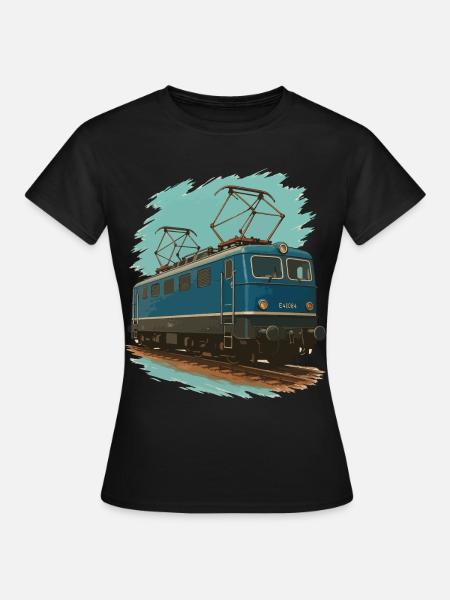 Strom am Stahl – E-Lok Power - Frauen T-Shirt - Schwarz