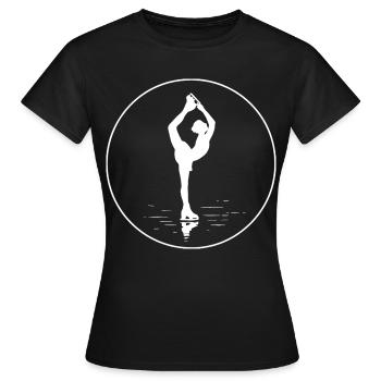 Eleganz auf Kufen - Frauen T-Shirt - Schwarz - Vorne - AI Model Female 172 dark (172cm)