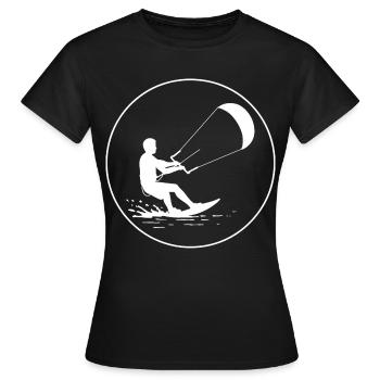 Wind im Griff - Frauen T-Shirt - Schwarz - Vorne - AI Model Female 172 dark (172cm)