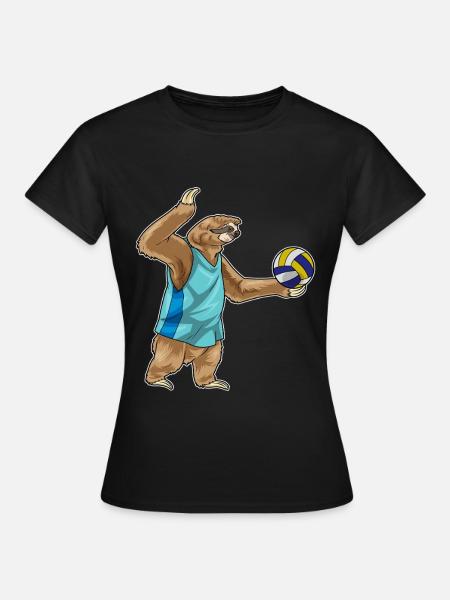 Sloth Pallavolo Giocatore di pallavolo - Maglietta da donna - nero