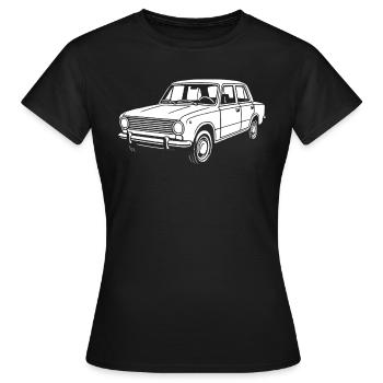 Straßenklassiker Ostblock - Frauen T-Shirt - Schwarz - Vorne - AI Model Female 172 dark (172cm)
