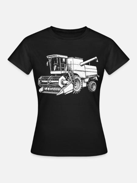 Erntemaschine Feldgigant auf Reifen - Frauen T-Shirt - Schwarz