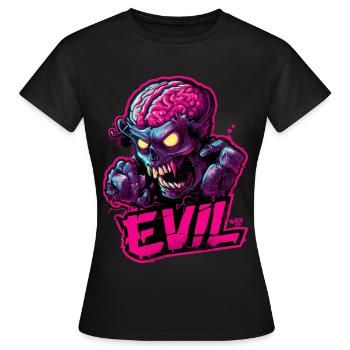 Evil Zombie - Women's T-Shirt - black - Front - AI Model Female 172 dark (172cm)