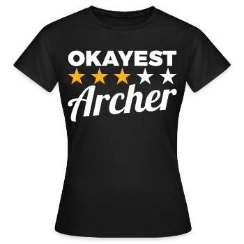 Archer moyen - T-shirt Femme - noir - Devant - AI Model Female 172 dark (172cm)