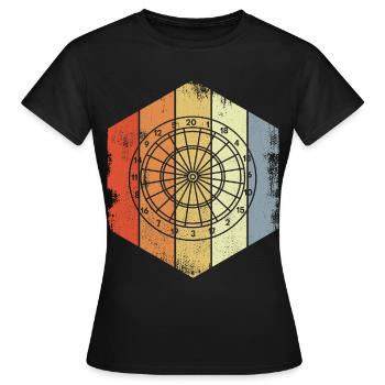 Dartboard Sketch - Women's T-Shirt - black - Front - AI Model Female 172 dark (172cm)