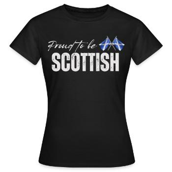 Stolt skotte, jag älskar Skottland - T-shirt dam - svart - Fram - AI Model Female 172 dark (172cm)