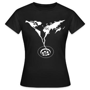 La fin du monde - T-shirt Femme - noir - Devant - AI Model Female 172 dark (172cm)