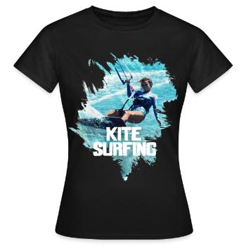 Glisse océanique - T-shirt Femme - noir - Devant - AI Model Female 172 dark (172cm)