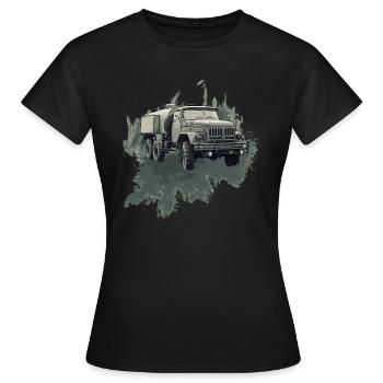 ZIL 131 – Ikone der Straße - Frauen T-Shirt - Schwarz - Vorne - AI Model Female 172 dark (172cm)