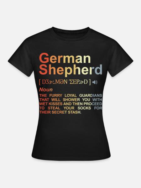 Wörterbuch Deutscher Schäferhund - Frauen T-Shirt - Schwarz