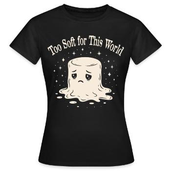 Guimauve Mélancolique - Sensible & Douce - T-shirt Femme - noir - Devant - AI Model Female 172 dark (172cm)
