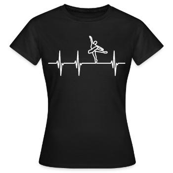 Balletttänzerin Pulsschlag - Frauen T-Shirt - Schwarz - Vorne - AI Model Female 172 dark (172cm)