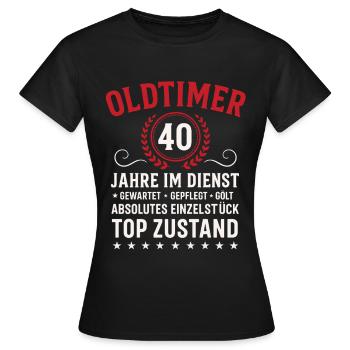 Company Anniversary 40 Years Anniversary Anniversary - Women's T-Shirt - black - Front - AI Model Female 172 dark (172cm)