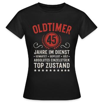 Company Anniversary 45 Years Anniversary Anniversary - Women's T-Shirt - black - Front - AI Model Female 172 dark (172cm)
