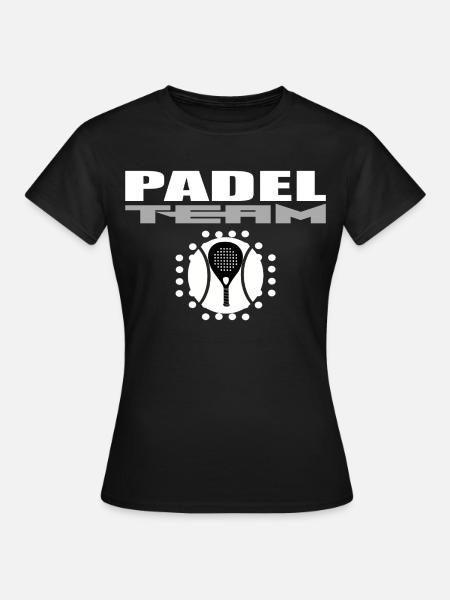 Padelschläger-Design mit modernem Stil - Frauen T-Shirt - Schwarz