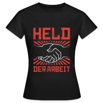 HÉROS DU TRAVAIL OSSI ARTISAN OUVRIÈRE DE LA RDA - T-shirt Femme - noir - Devant - AI Model Female 172 dark (172cm)