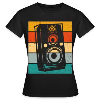 Speaker Retro - Women's T-Shirt - black - Front - AI Model Female 172 dark (172cm)