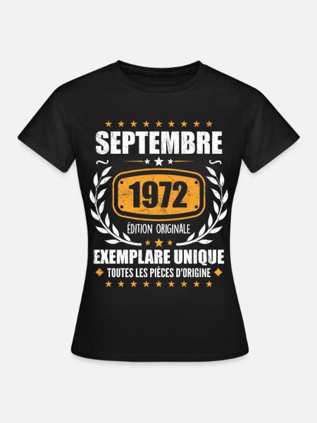 Septembre 1972 Exemplaire Unique - Septembre 1972 - T-shirt dam - svart