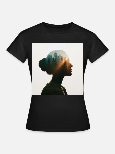 Waldseele - Frauen T-Shirt - Schwarz